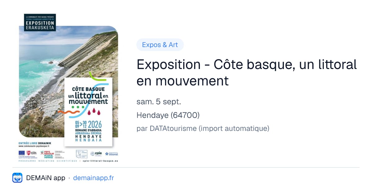 Exposition - Côte basque, un littoral en mouvement — Hendaye