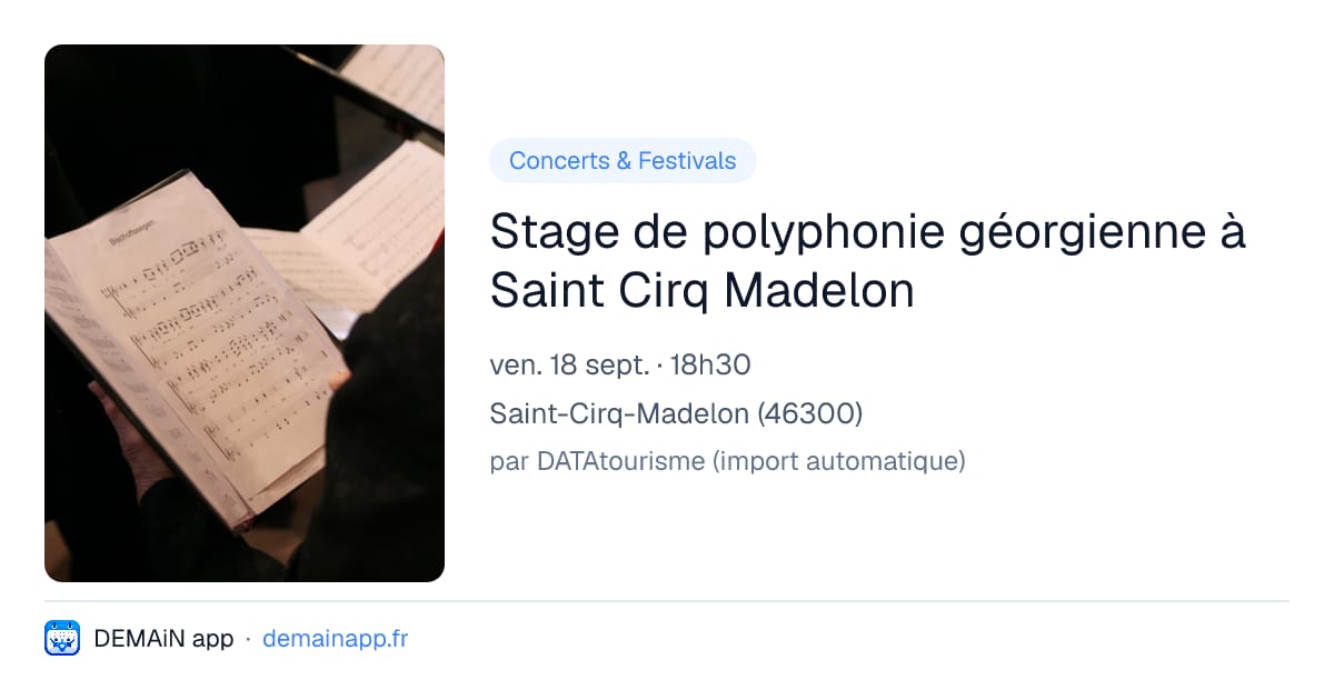 Stage de polyphonie géorgienne à Saint Cirq Madelon — Saint-Cirq-Madelon