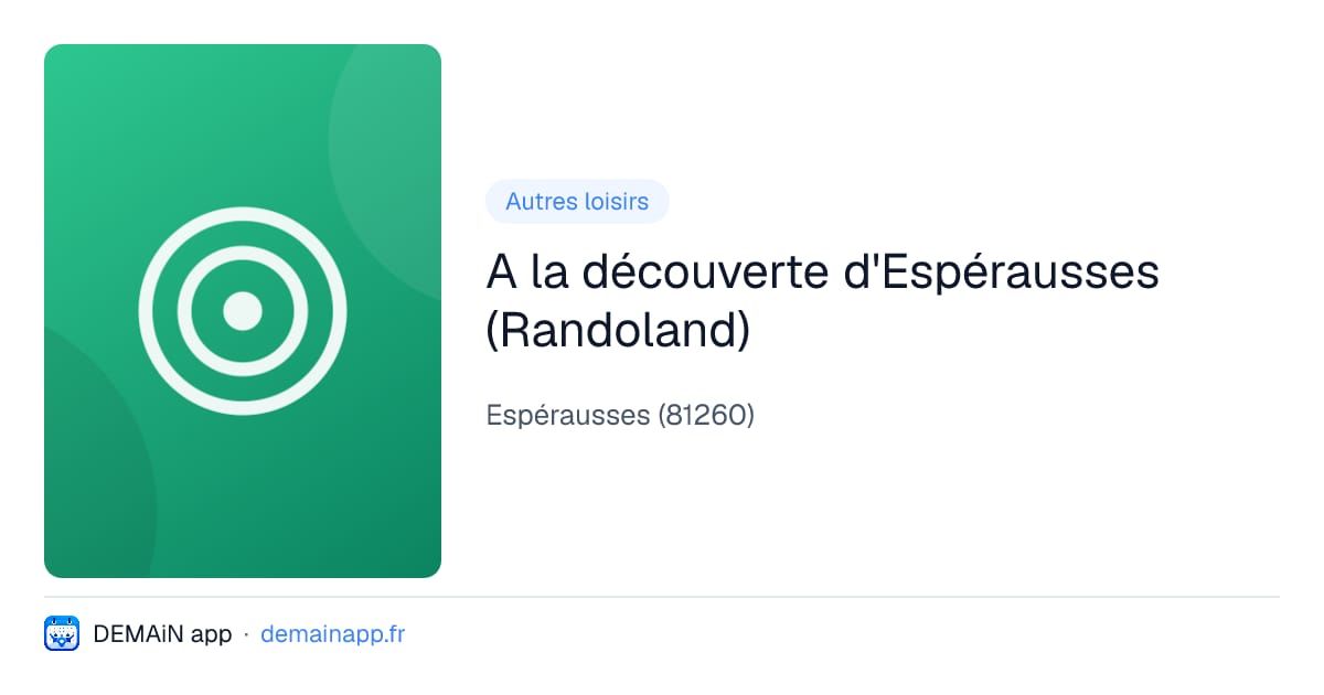 A la découverte d'Espérausses (Randoland) — Espérausses