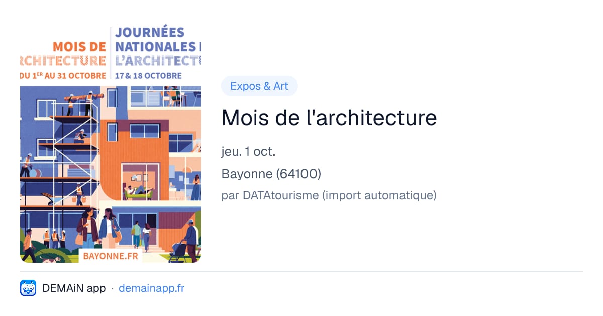 Mois de l'architecture — Bayonne