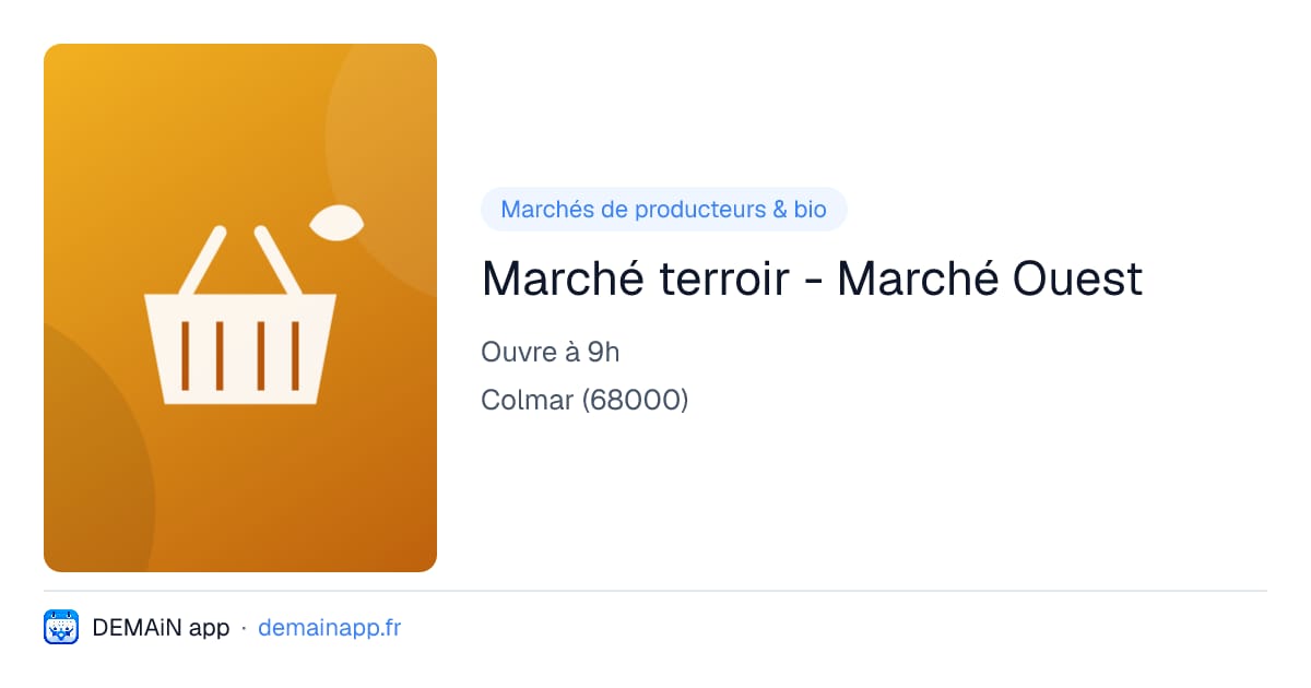 Marché terroir - Marché Ouest — Colmar