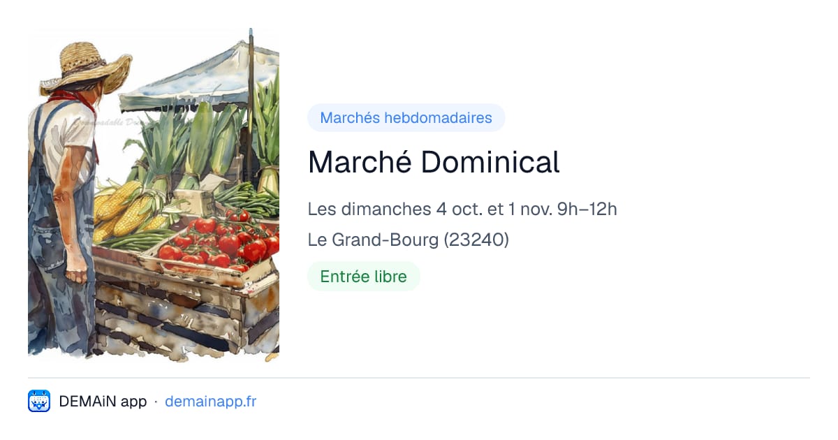 Marché Dominical — Le Grand-Bourg