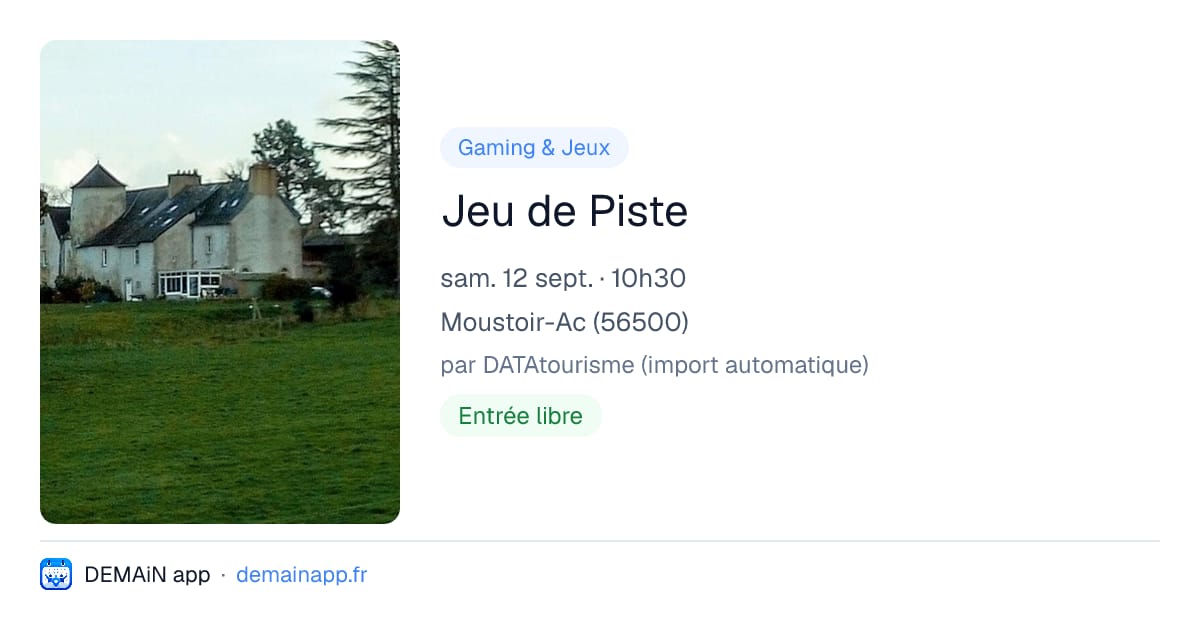 Jeu de Piste — Moustoir-Ac