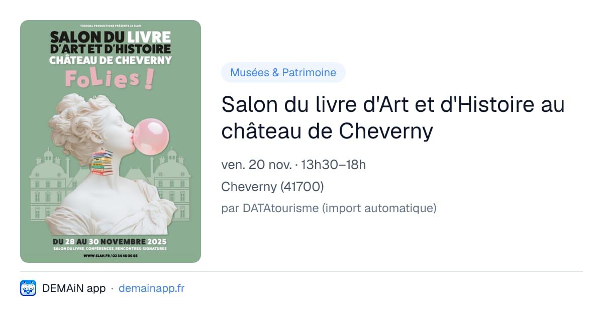 Salon du livre d'Art et d'Histoire au château de Cheverny — Cheverny