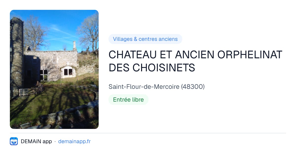 CHATEAU ET ANCIEN ORPHELINAT DES CHOISINETS — Saint-Flour-de-Mercoire