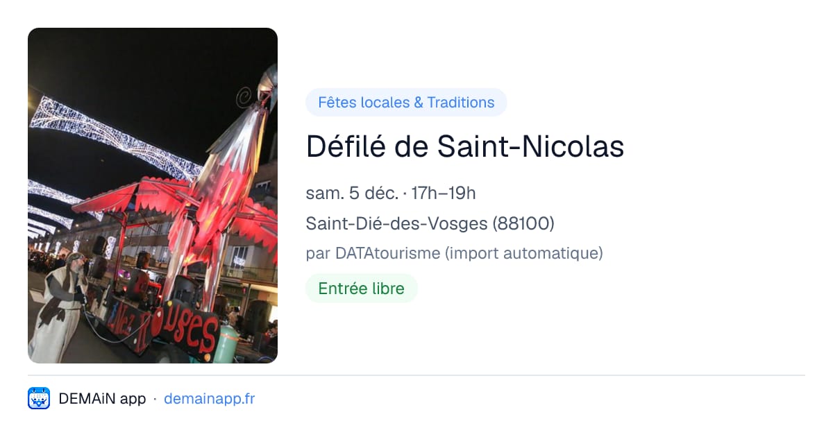 Défilé de Saint-Nicolas — Saint-Dié-des-Vosges