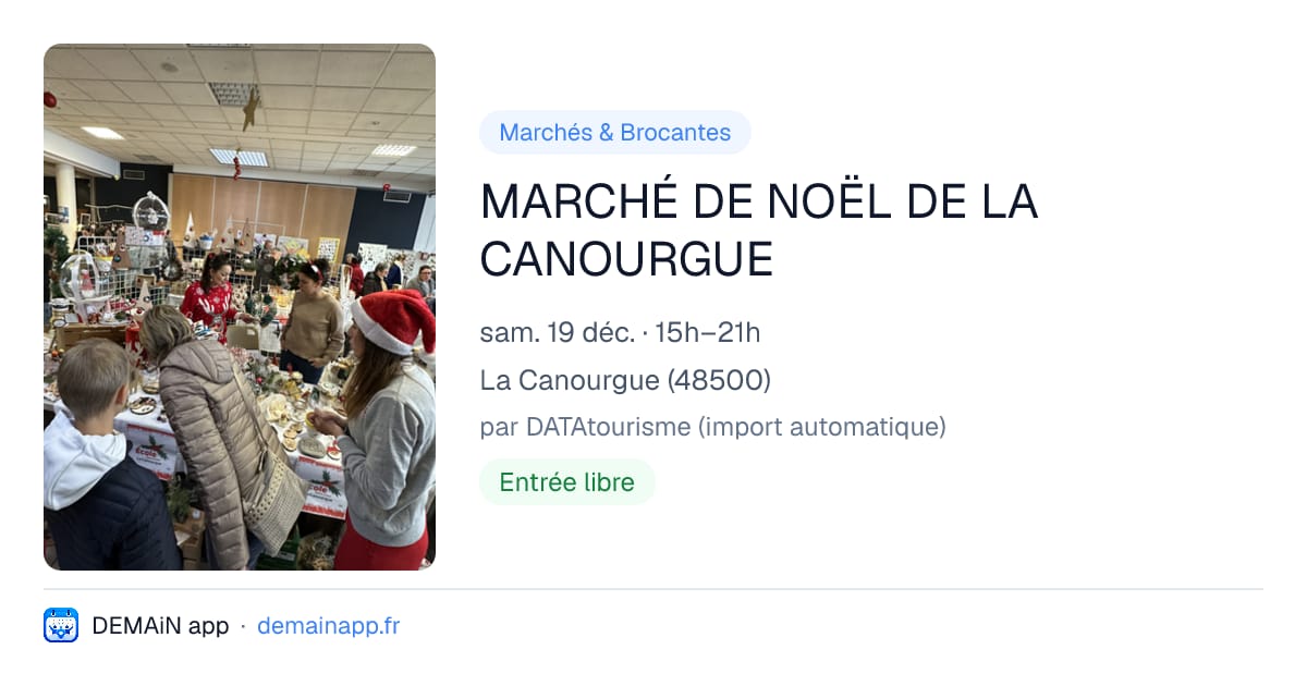 MARCHÉ DE NOËL DE LA CANOURGUE — La Canourgue