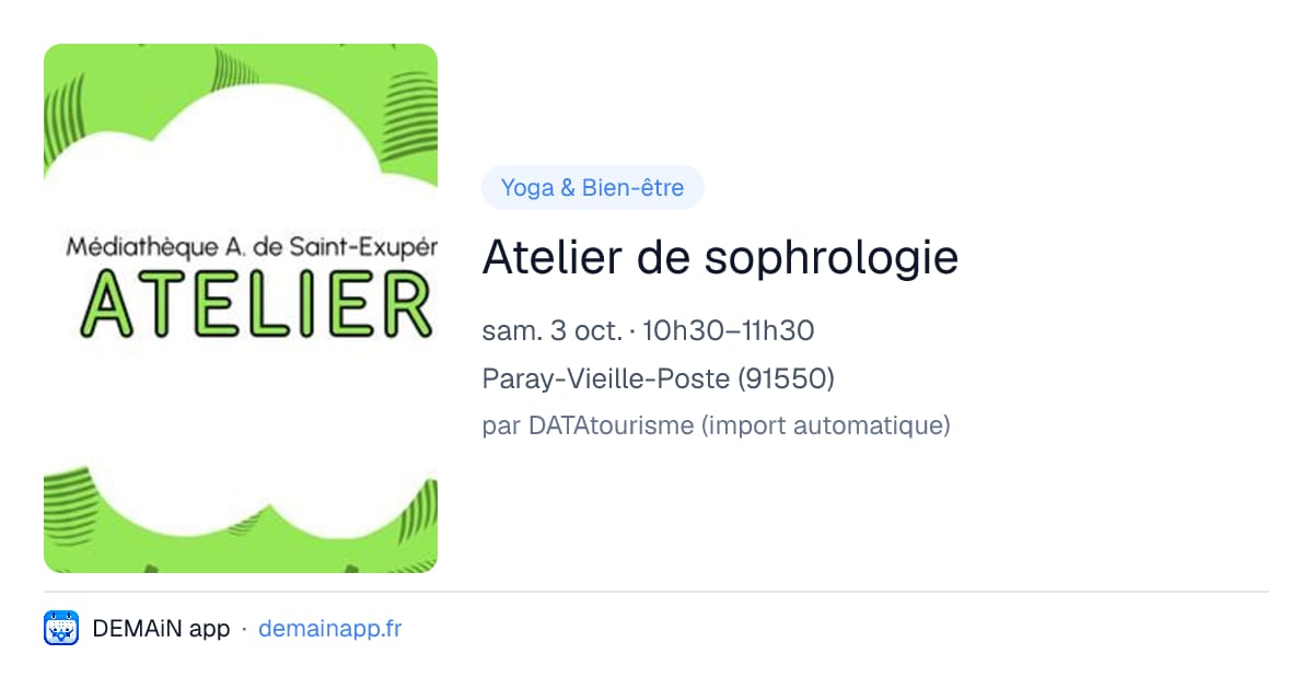 Atelier de sophrologie — Paray-Vieille-Poste