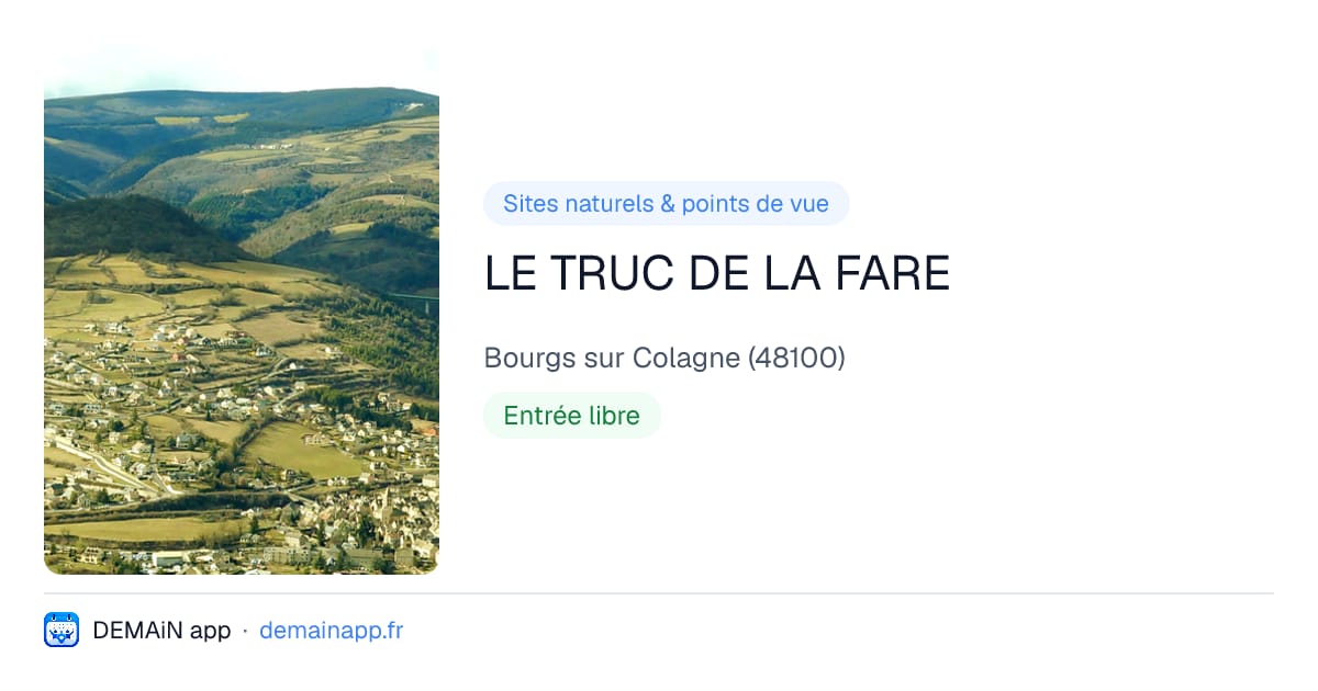 LE TRUC DE LA FARE — Bourgs sur Colagne