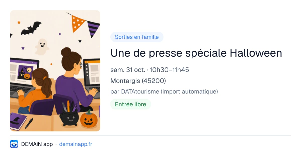 Une de presse spéciale Halloween — Montargis