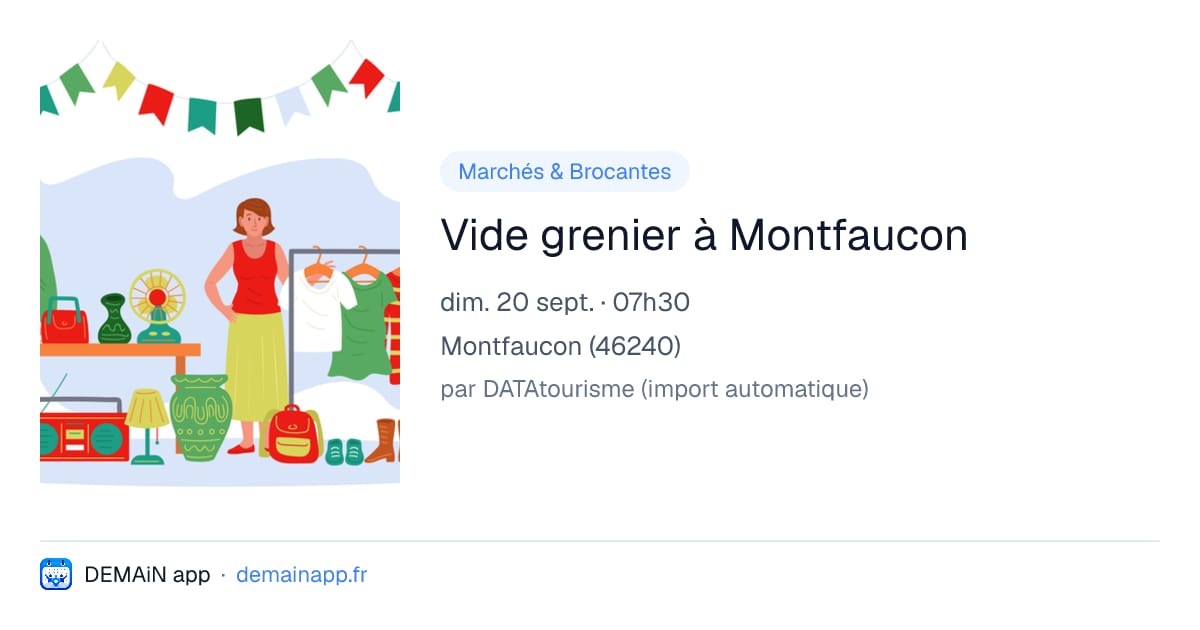 Vide grenier à Montfaucon — Montfaucon