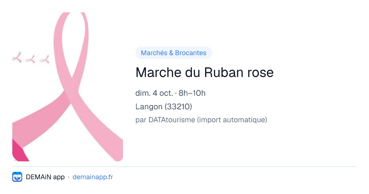 Marche du Ruban rose — Langon