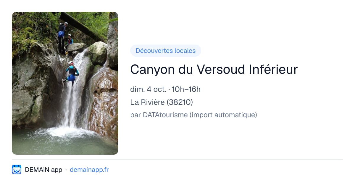 Canyon du Versoud Inférieur — La Rivière