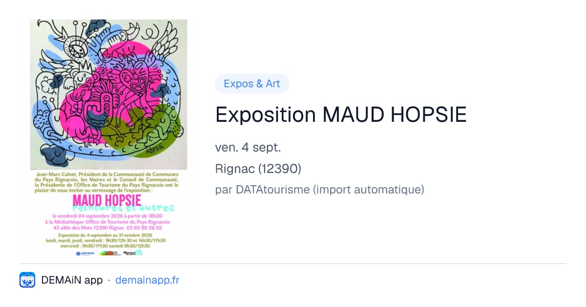 Exposition MAUD HOPSIE — Rignac