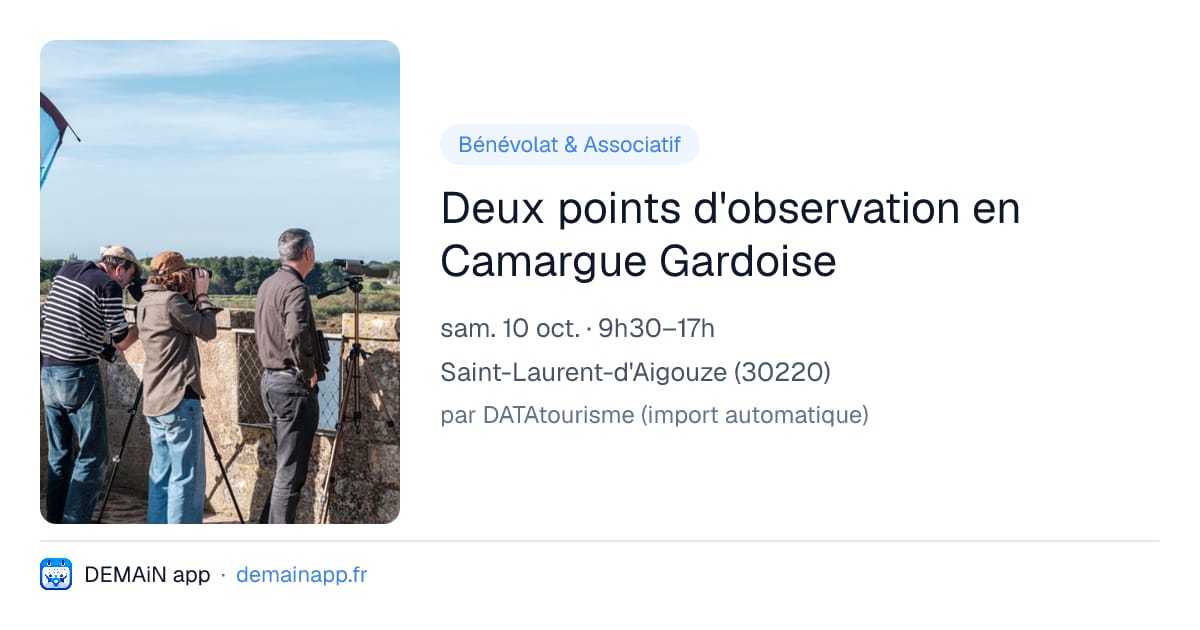 Deux points d'observation en Camargue Gardoise — Saint-Laurent-d'Aigouze