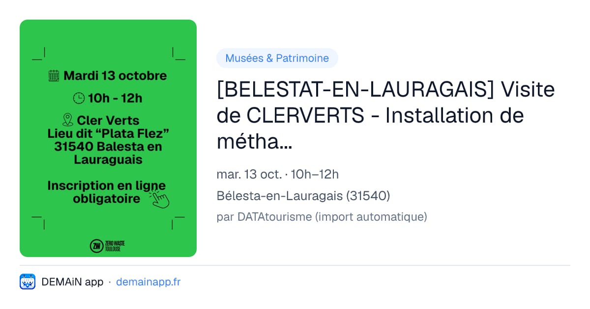[BELESTAT-EN-LAURAGAIS] Visite de CLERVERTS - Installation de méthanisation — Bélesta-en-Lauragais