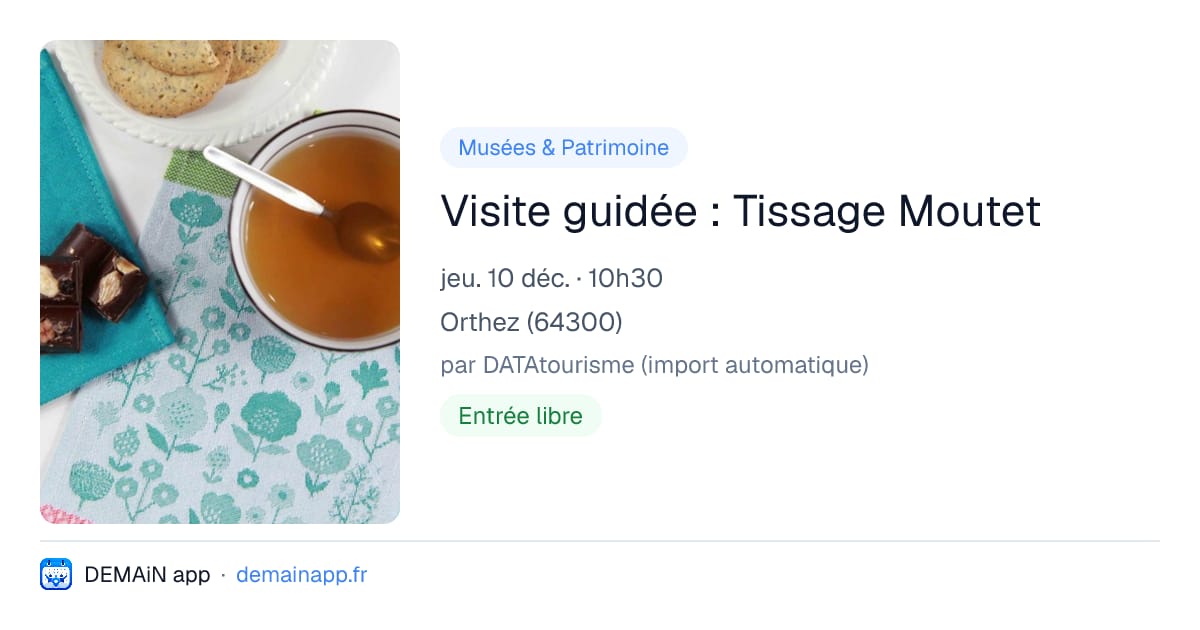 Visite guidée : Tissage Moutet — Orthez