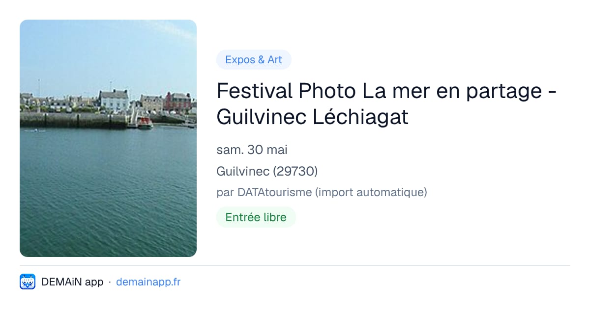 Festival Photo La mer en partage - Guilvinec Léchiagat — Guilvinec