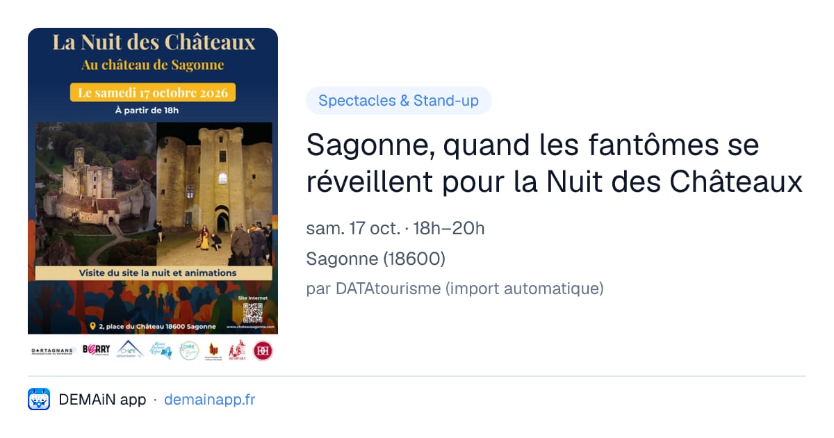 Sagonne, quand les fantômes se réveillent pour la Nuit des Châteaux — Sagonne
