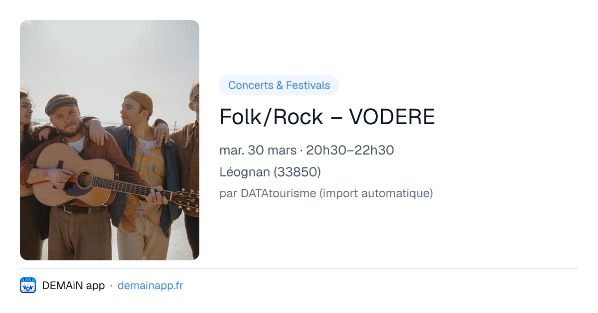 Folk/Rock – VODERE — Léognan