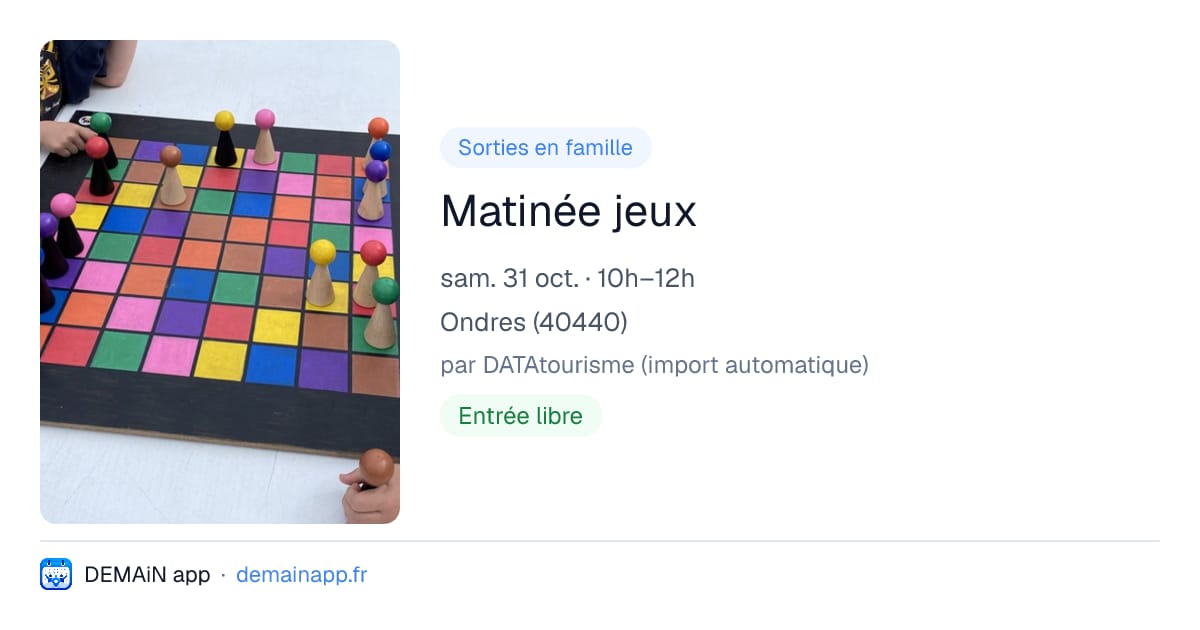 Matinée jeux — Ondres