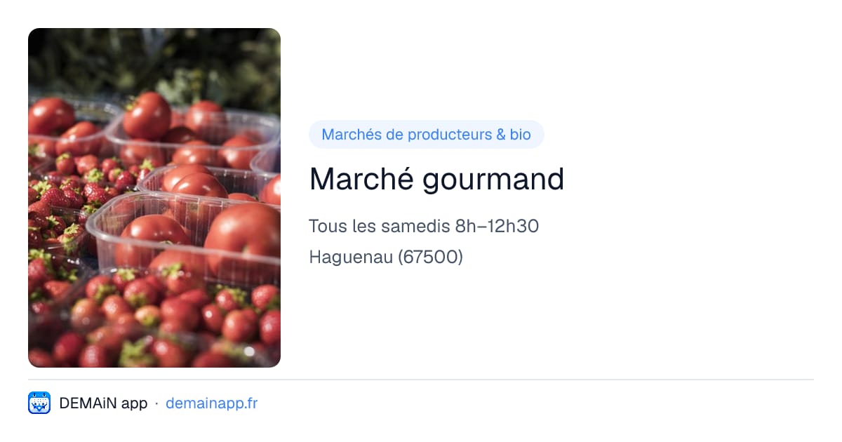 Marché gourmand — Haguenau