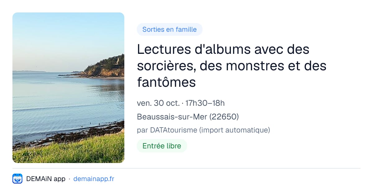 Lectures d'albums avec des sorcières, des monstres et des fantômes — Beaussais-sur-Mer