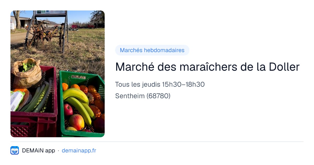 Marché des maraîchers de la Doller — Sentheim