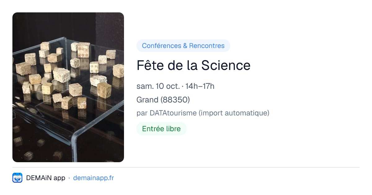 Fête de la Science — Grand