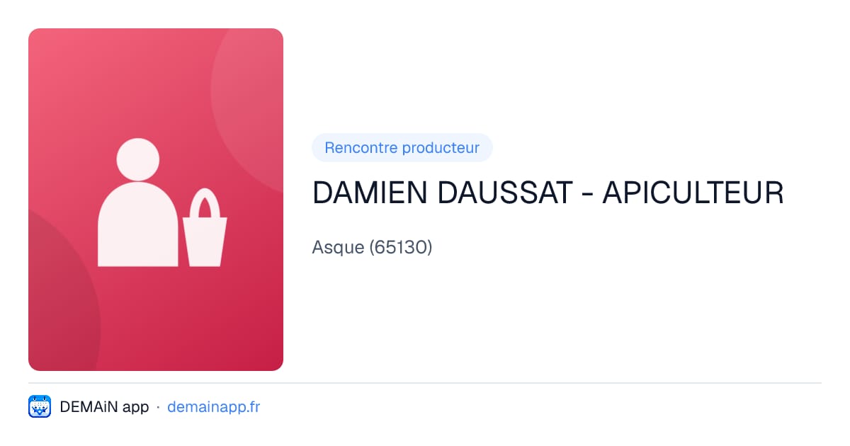 DAMIEN DAUSSAT - APICULTEUR — Asque