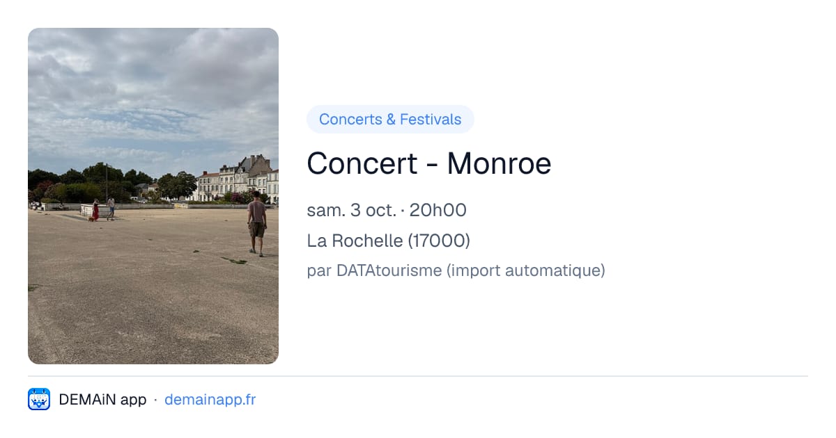 Concert - Monroe — La Rochelle