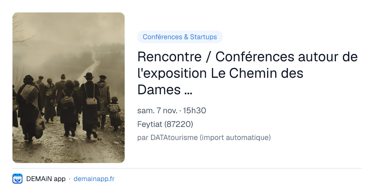 Rencontre / Conférences autour de l'exposition Le Chemin des Dames - Bibliothèque André Périgord - Feytiat — Feytiat