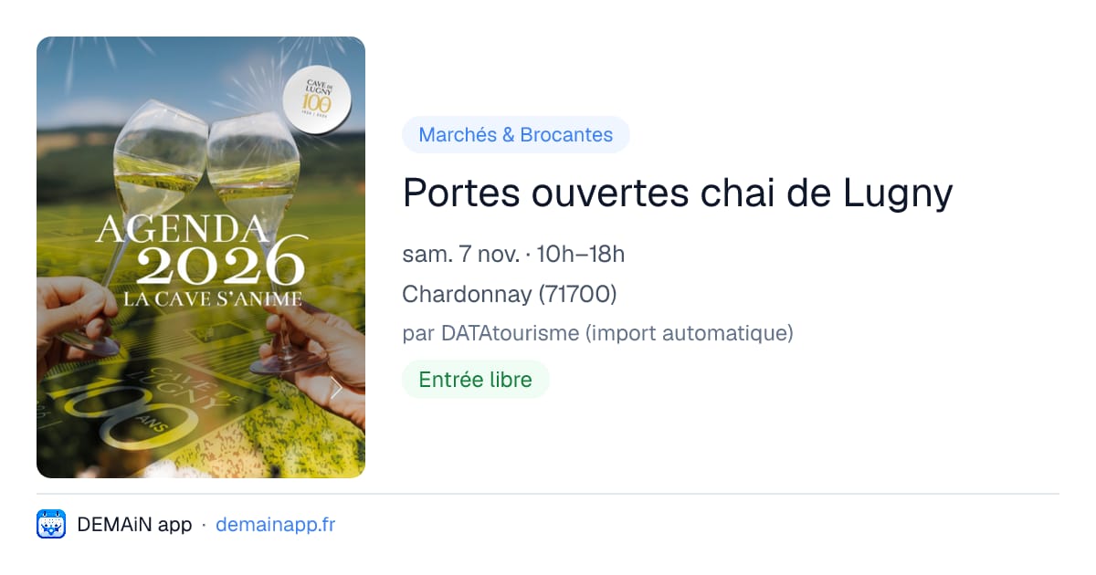 Portes ouvertes chai de Lugny — Chardonnay