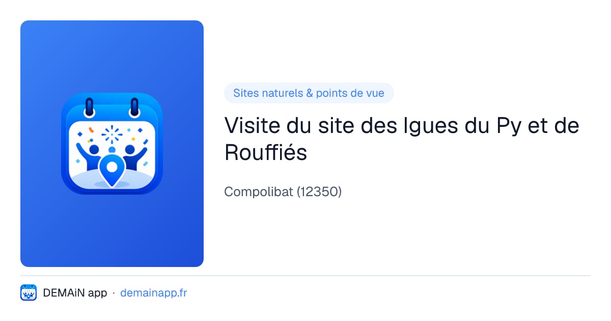 Visite du site des Igues du Py et de Rouffiés — Compolibat