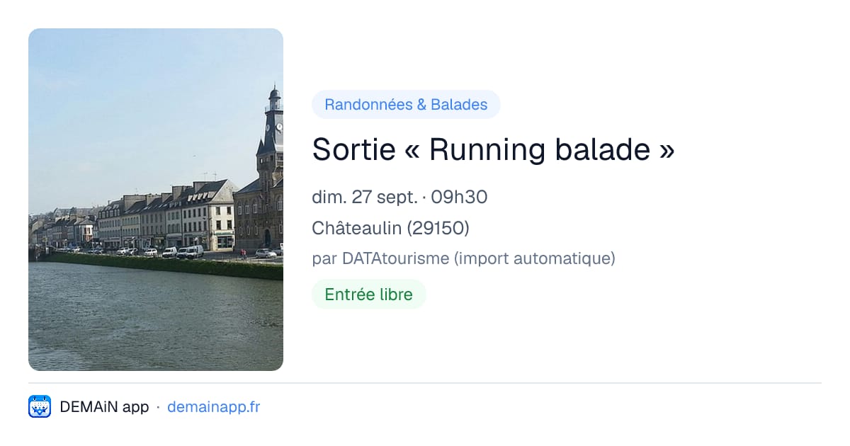 Sortie « Running balade » — Châteaulin