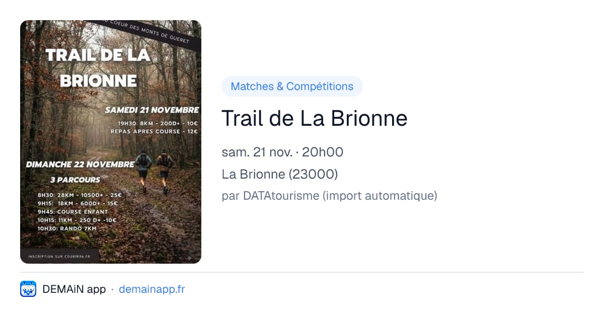 Trail de La Brionne — La Brionne