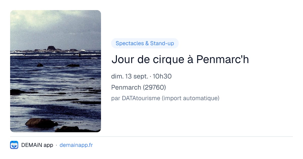 Jour de cirque à Penmarc'h — Penmarch