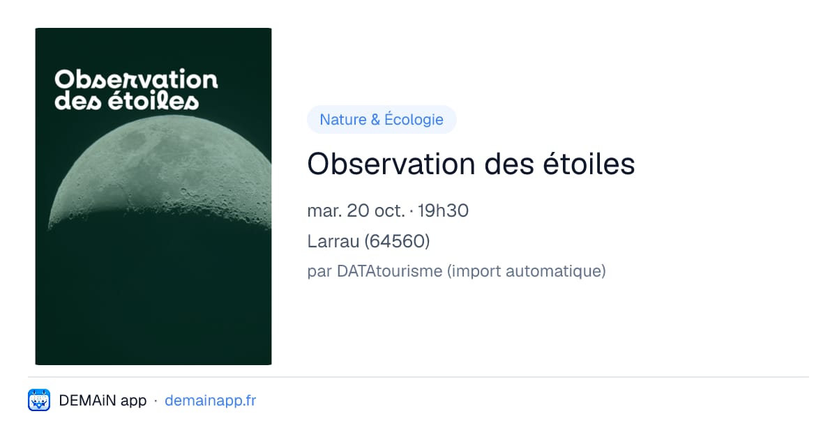 Observation des étoiles — Larrau