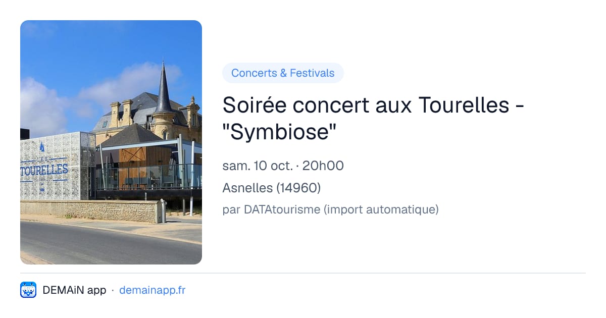 Soirée concert aux Tourelles - "Symbiose" — Asnelles
