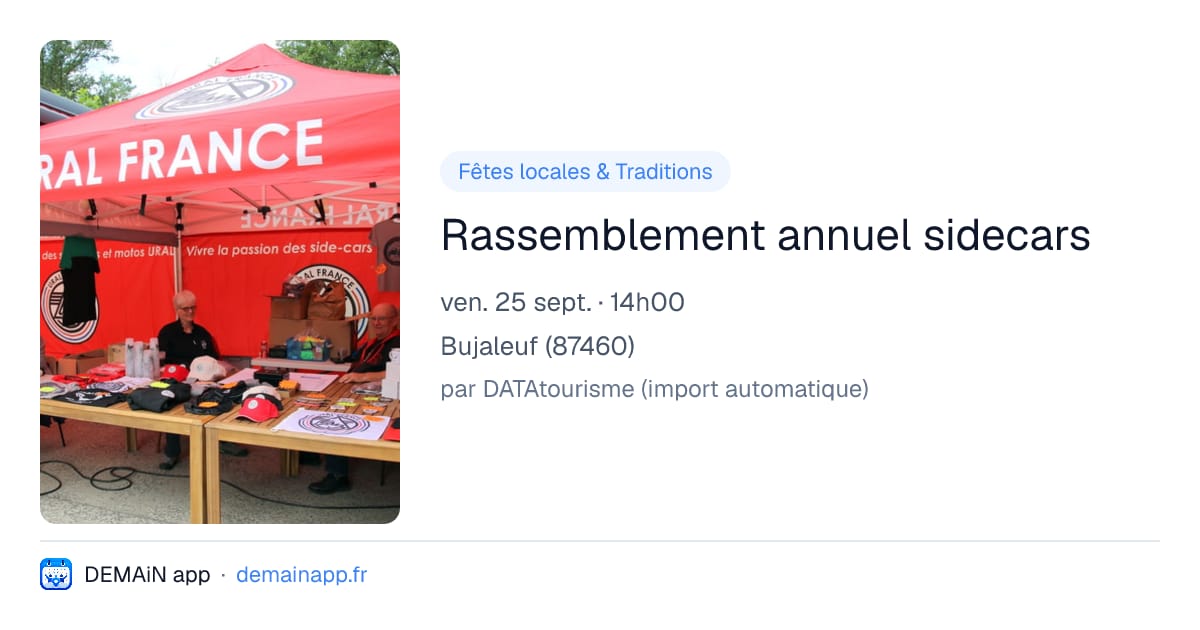 Rassemblement annuel sidecars — Bujaleuf