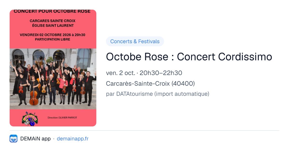 Octobe Rose : Concert Cordissimo — Carcarès-Sainte-Croix