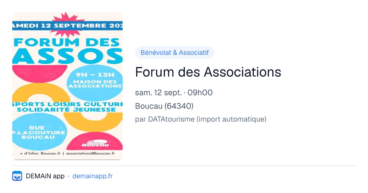 Forum des Associations — Boucau