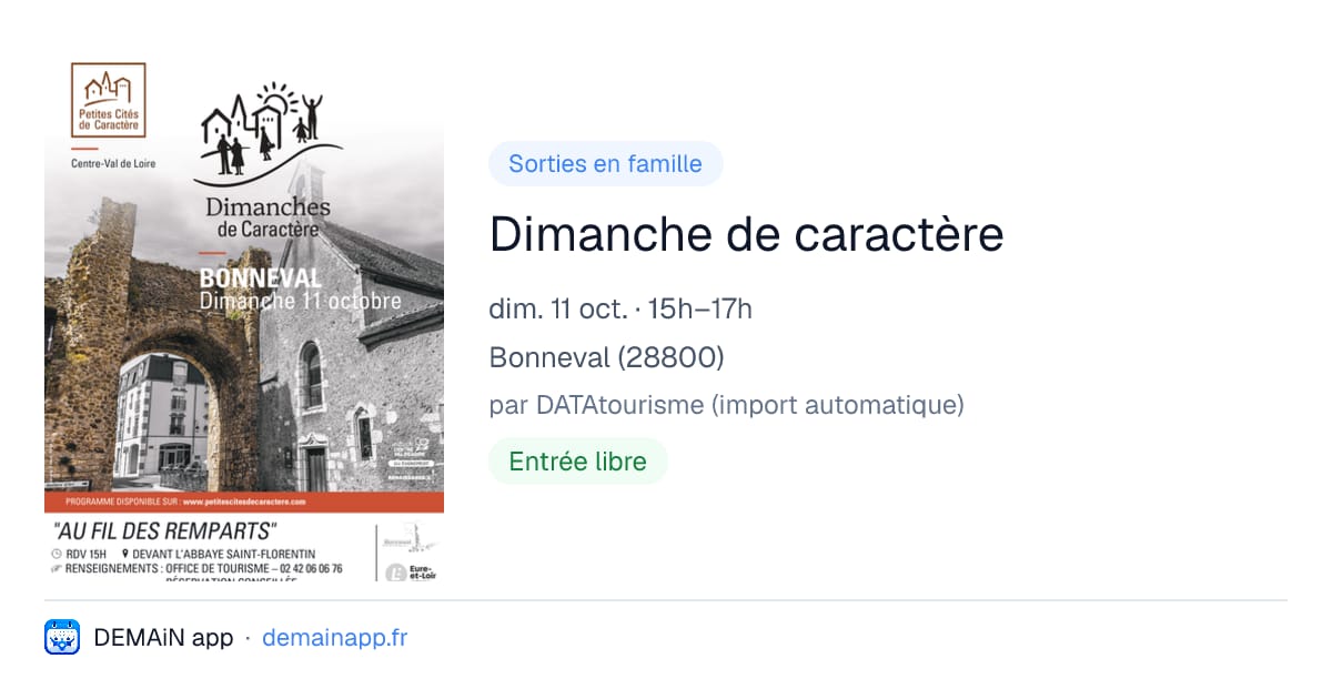 Dimanche de caractère — Bonneval
