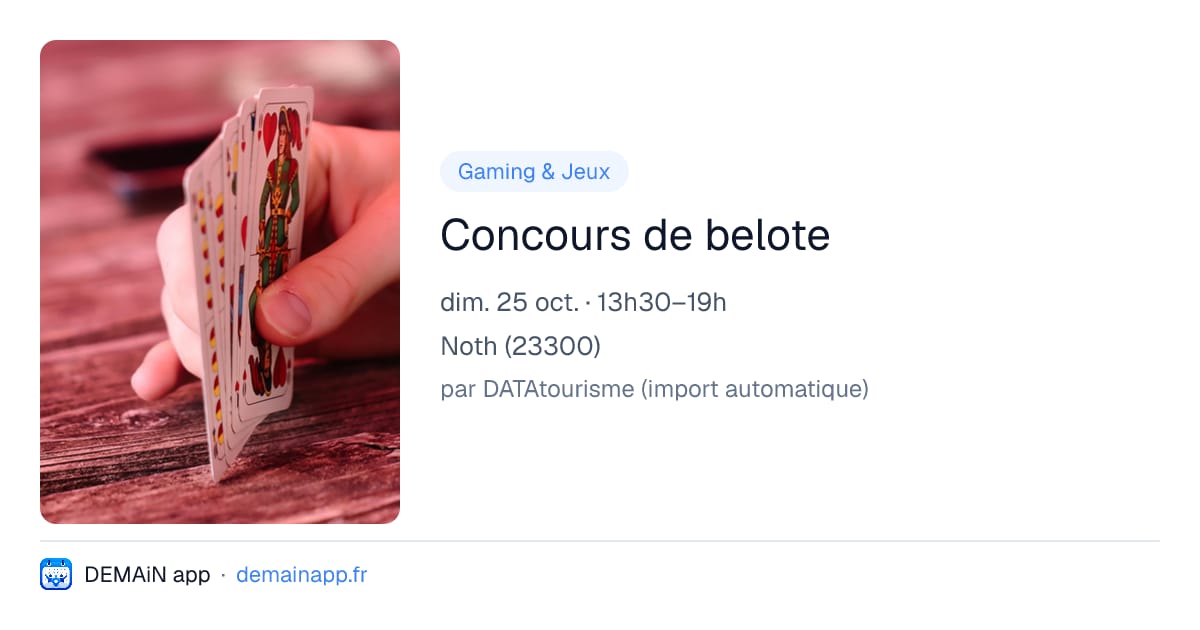 Concours de belote — Noth