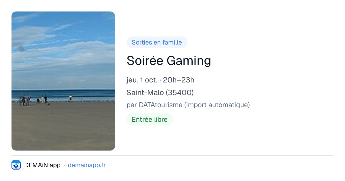Soirée Gaming — Saint-Malo