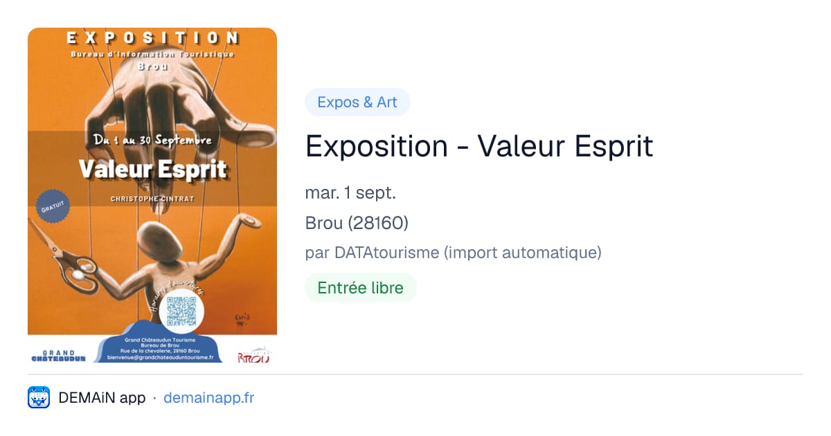 Exposition - Valeur Esprit — Brou