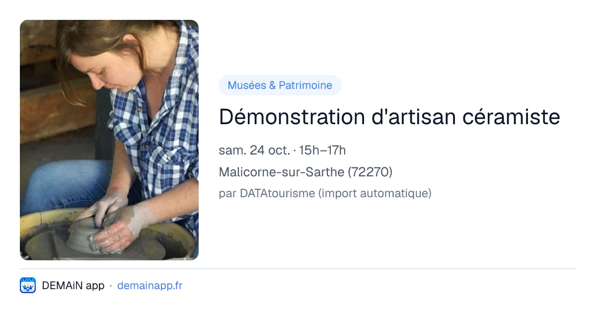 Démonstration d'artisan céramiste — Malicorne-sur-Sarthe