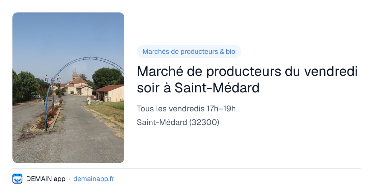 Marché de producteurs du vendredi soir à Saint-Médard — Saint-Médard