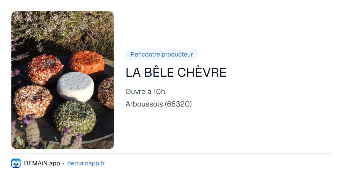 LA BÊLE CHÈVRE — Arboussols