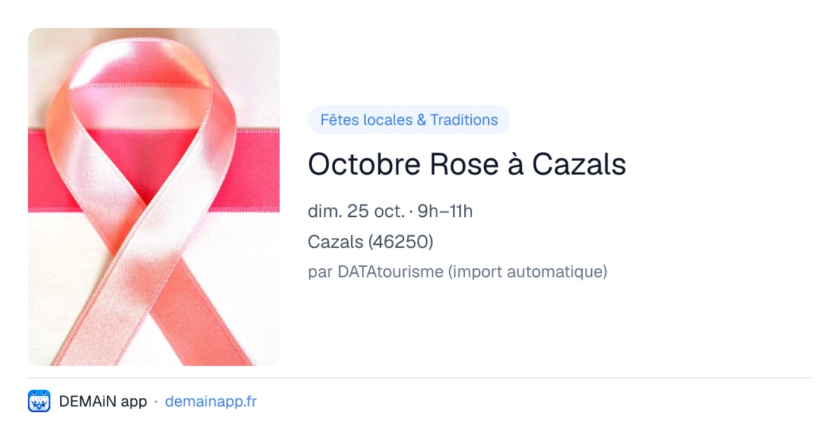 Octobre Rose à Cazals — Cazals